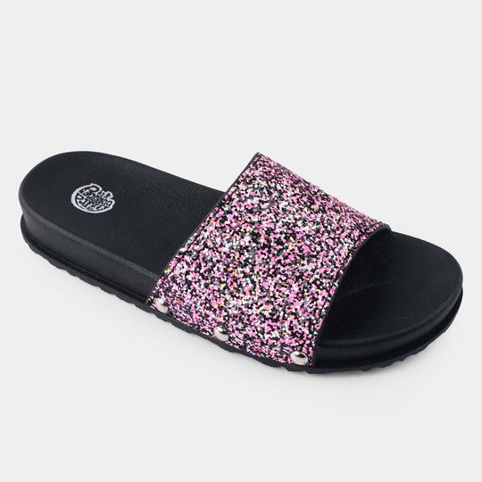 Girls Slipper CL-20-Black/Pink