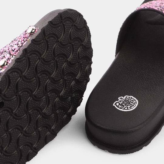 Girls Slipper CL-20-Black/Pink