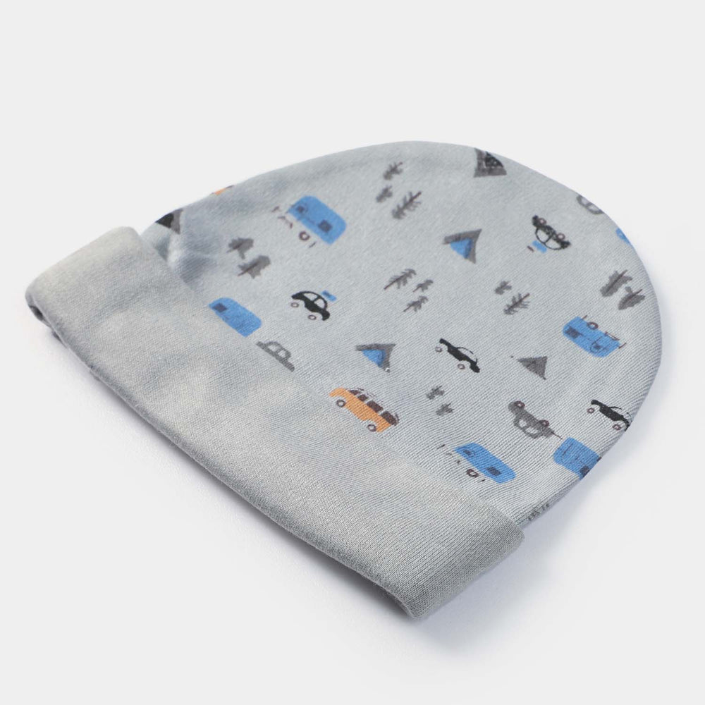 Cap Car Print 996 D. Gray 0-3M