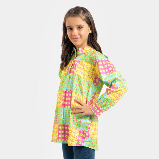 Girls Cotton Casual Top - Multi