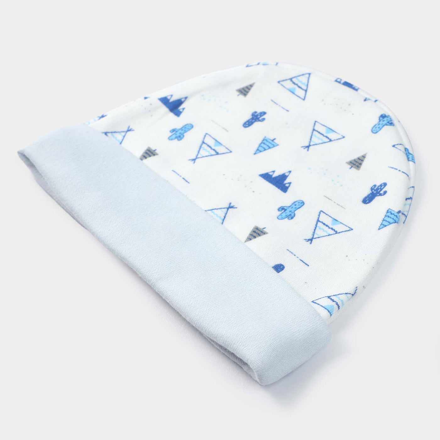 Cap Triangle Print W-Blue | 0-3M