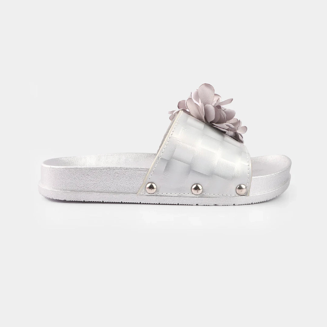 Girls Slipper CL-24-SILVER