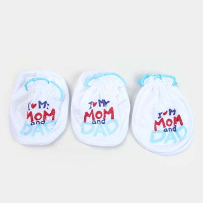 Little Baby Cap Mitten Bootie Set