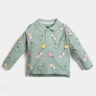 Infant Boys Polo T-Shirt Bear-G-Green