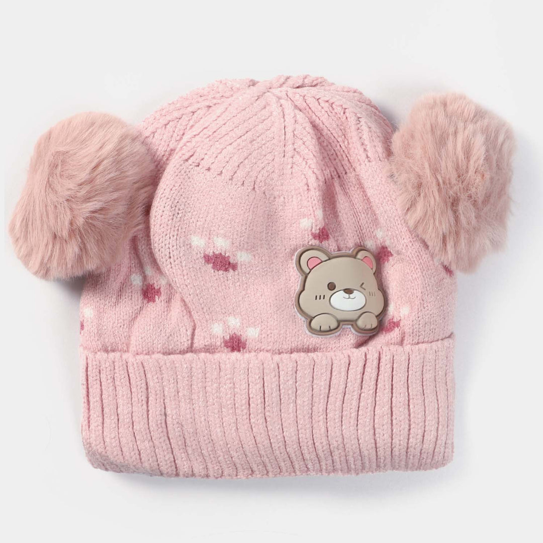 Woolen Cap 9M+ | Light Pink