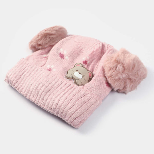 Woolen Cap 9M+ | Light Pink