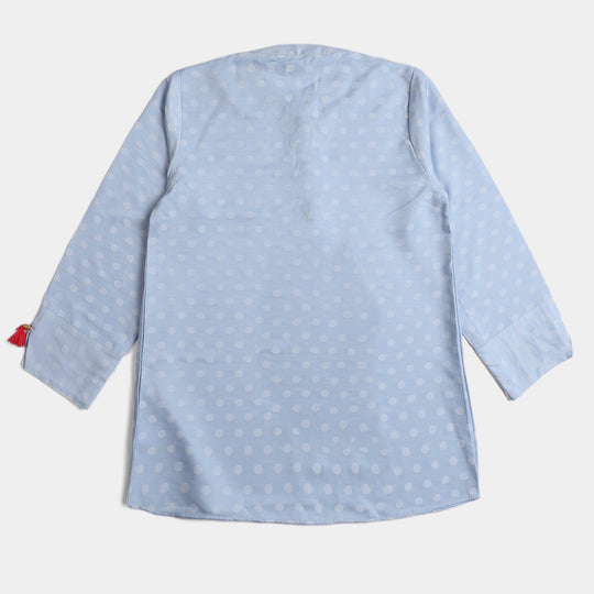 Teens Girls Cotton Casual Top  - Blue