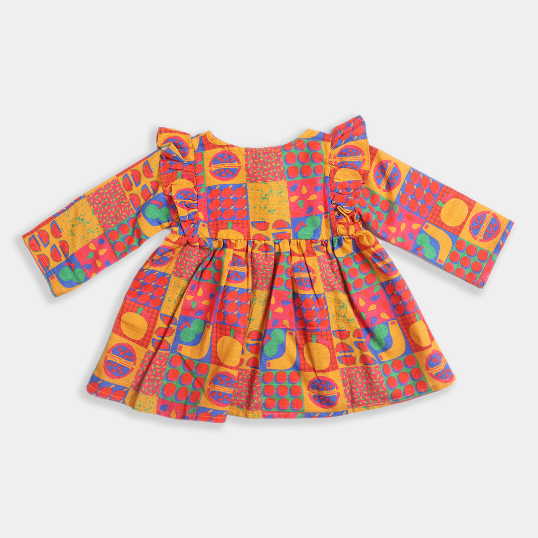 Infant Girls Woven 2PC Suit Fruits - Multi