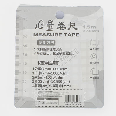 Measuring Tape Retractable Dual Sided In/Cm Keychain