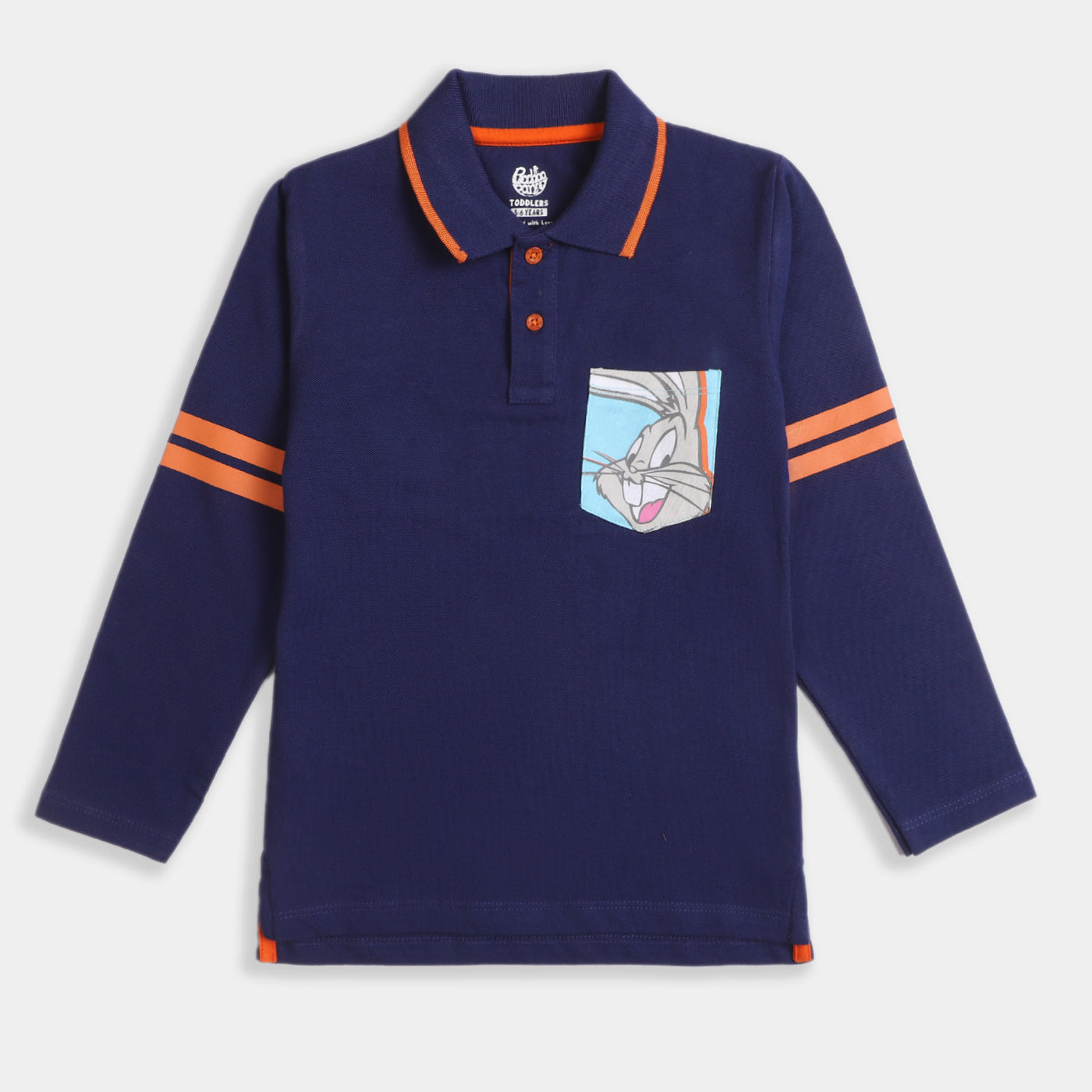 Boys Cotton Polo T-Shirt -Navy Blue