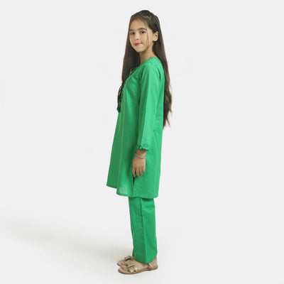 Girls Jacquard independence Co-ord set Go Green - Green
