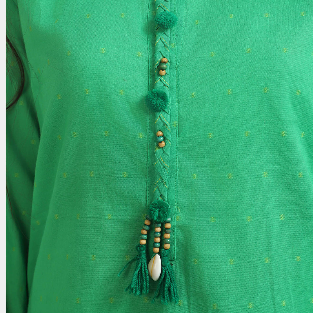 Girls Jacquard independence Co-ord set Go Green - Green