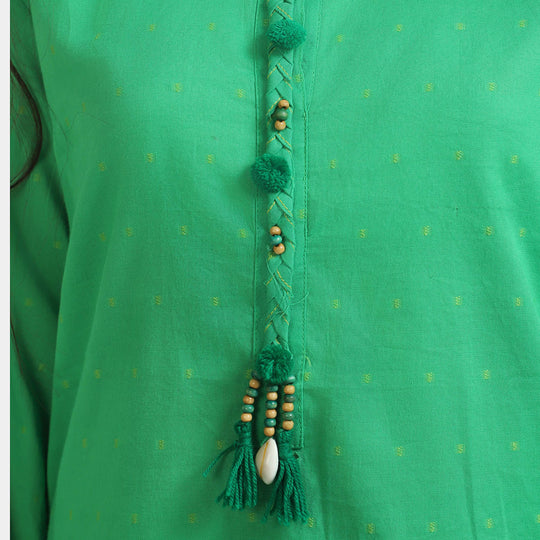 Girls Jacquard independence Co-ord set Go Green - Green