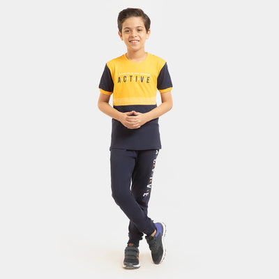 Boys Cotton 2 Piece Suit Active - Citrus