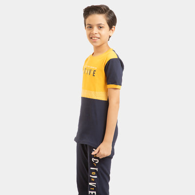 Boys Cotton 2 Piece Suit Active - Citrus