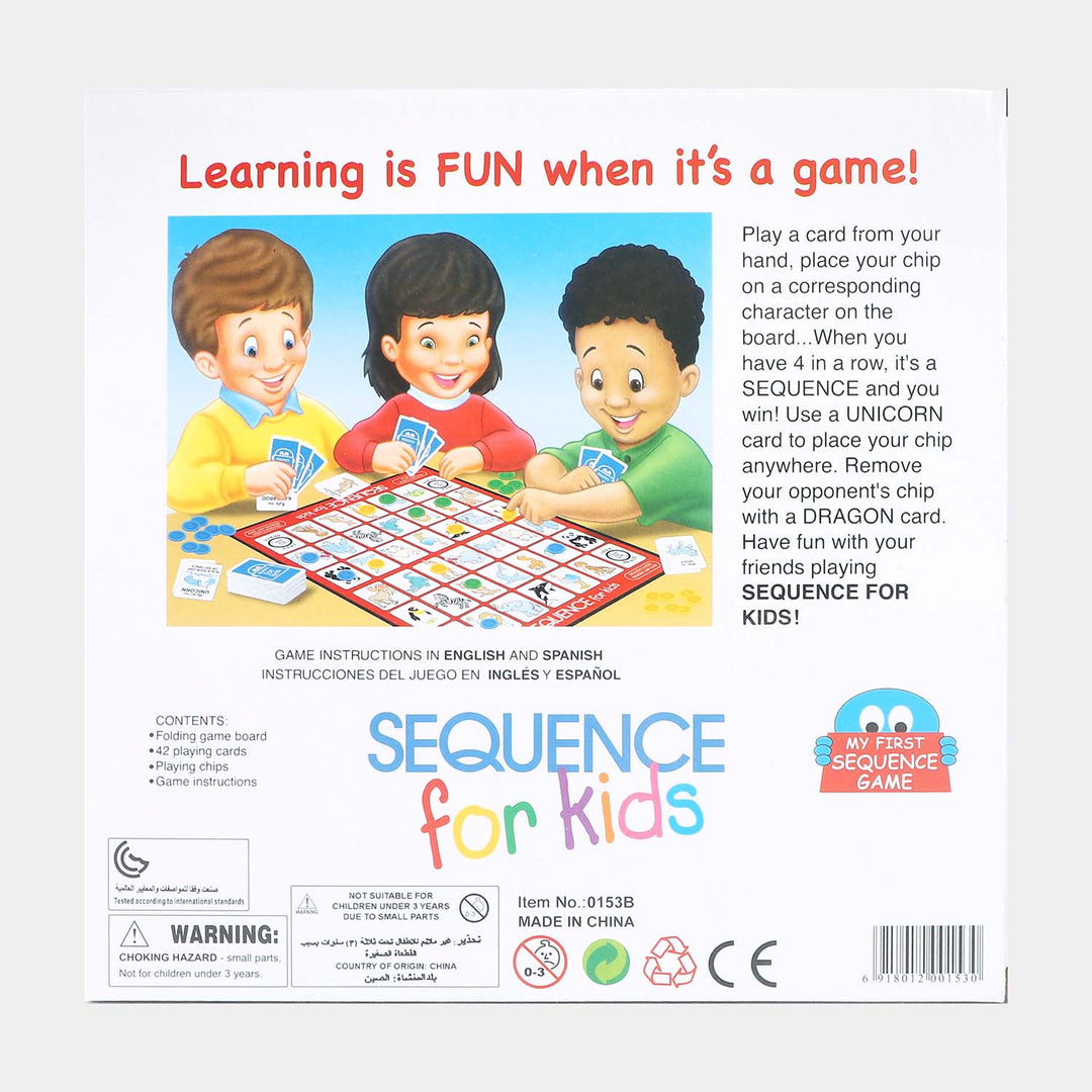 Sequence Game Board For Kids