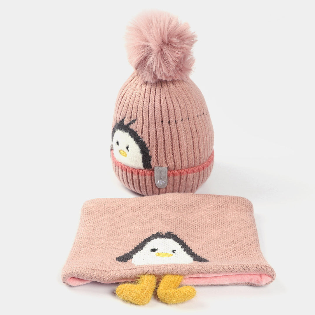 Woolen Cap/Hat + NECK Warmer 2PCs Set | 12M+