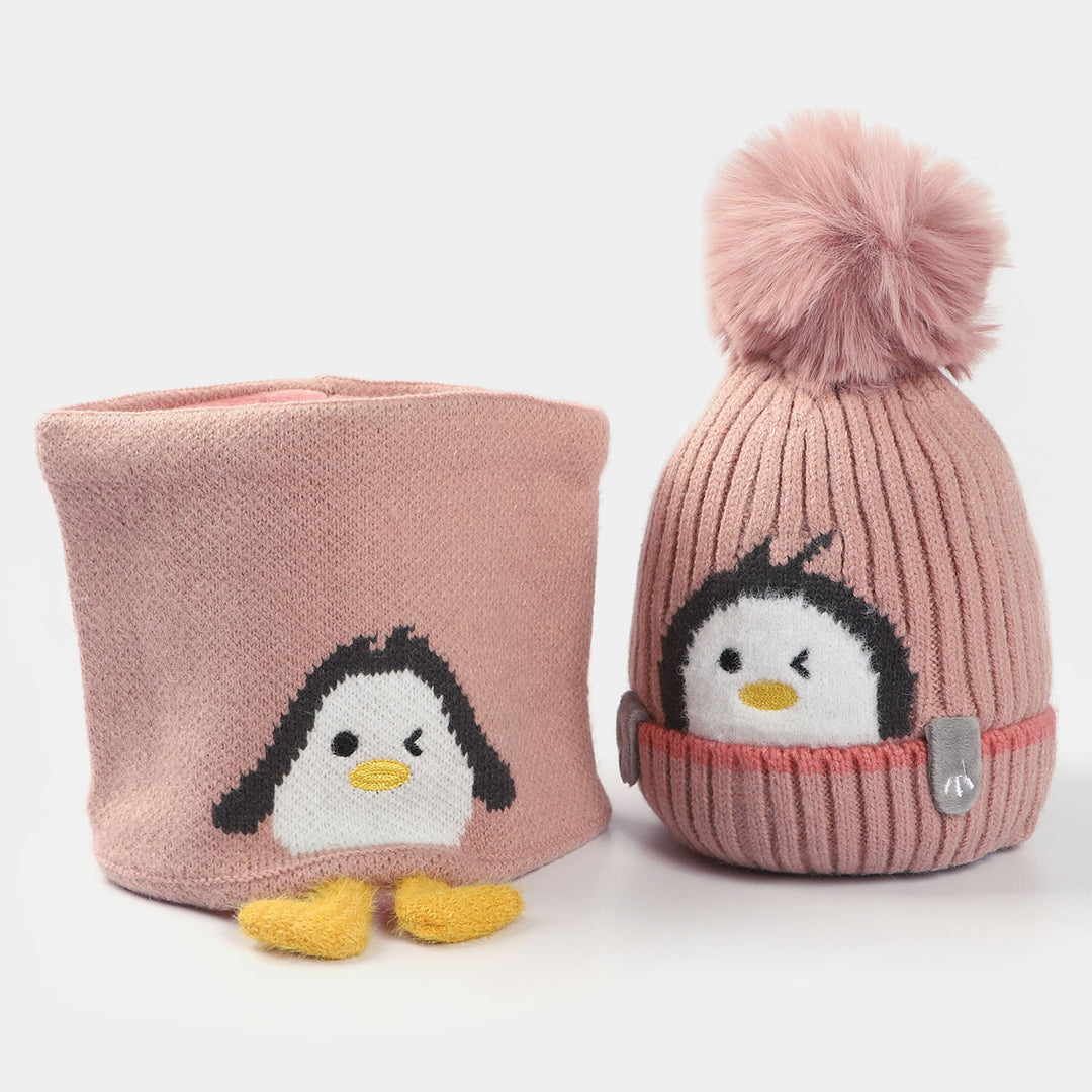 Woolen Cap/Hat + NECK Warmer 2PCs Set | 12M+