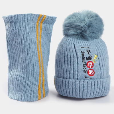 Woolen Cap/Hat + NECK  Warmer  2PCs Set | 12M+