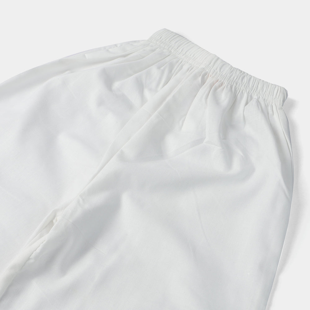Girls Cotton Trouser -White