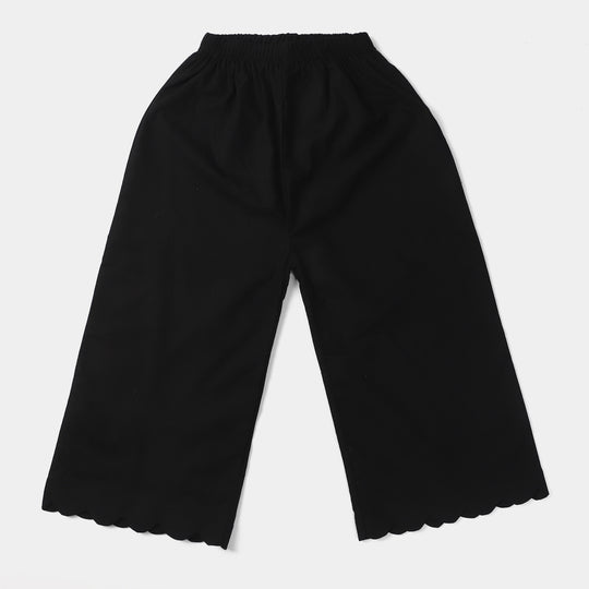 Girls Cotton Trouser-BLACK