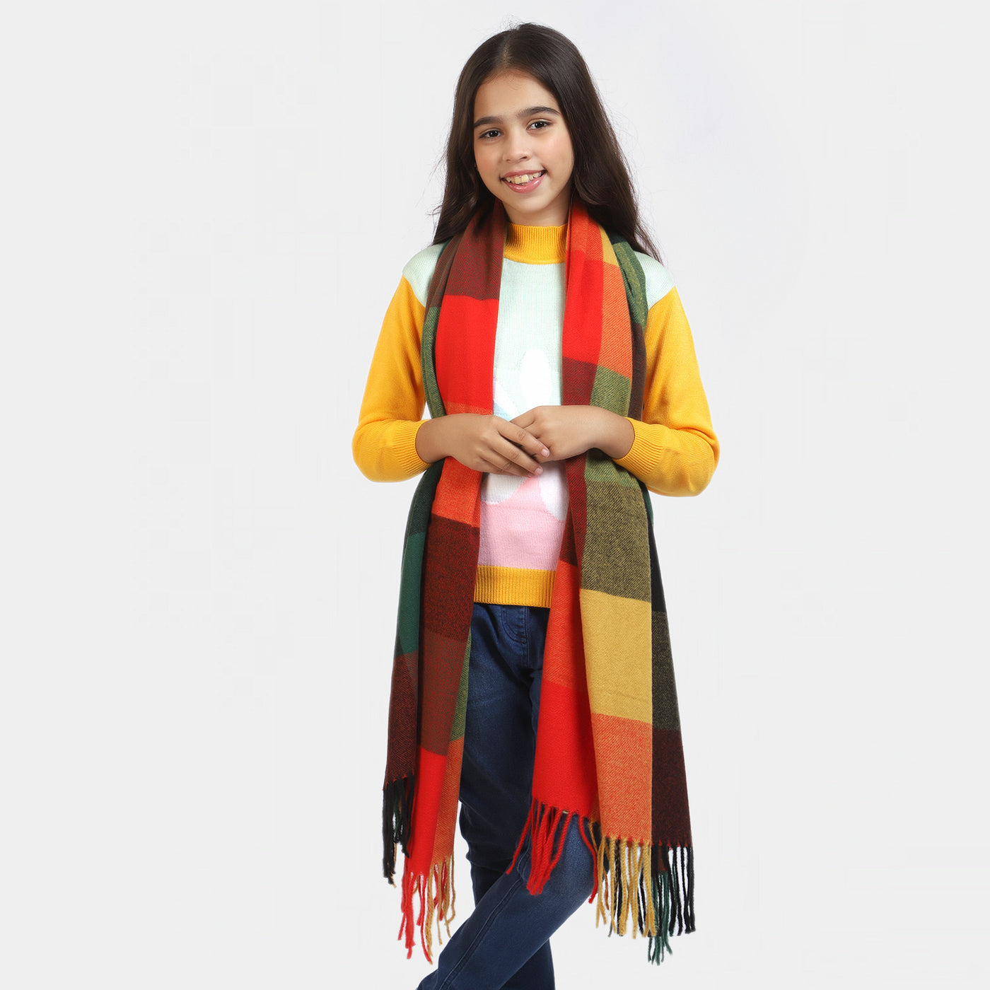 Girls Woolen Scarf Shawl Wrap