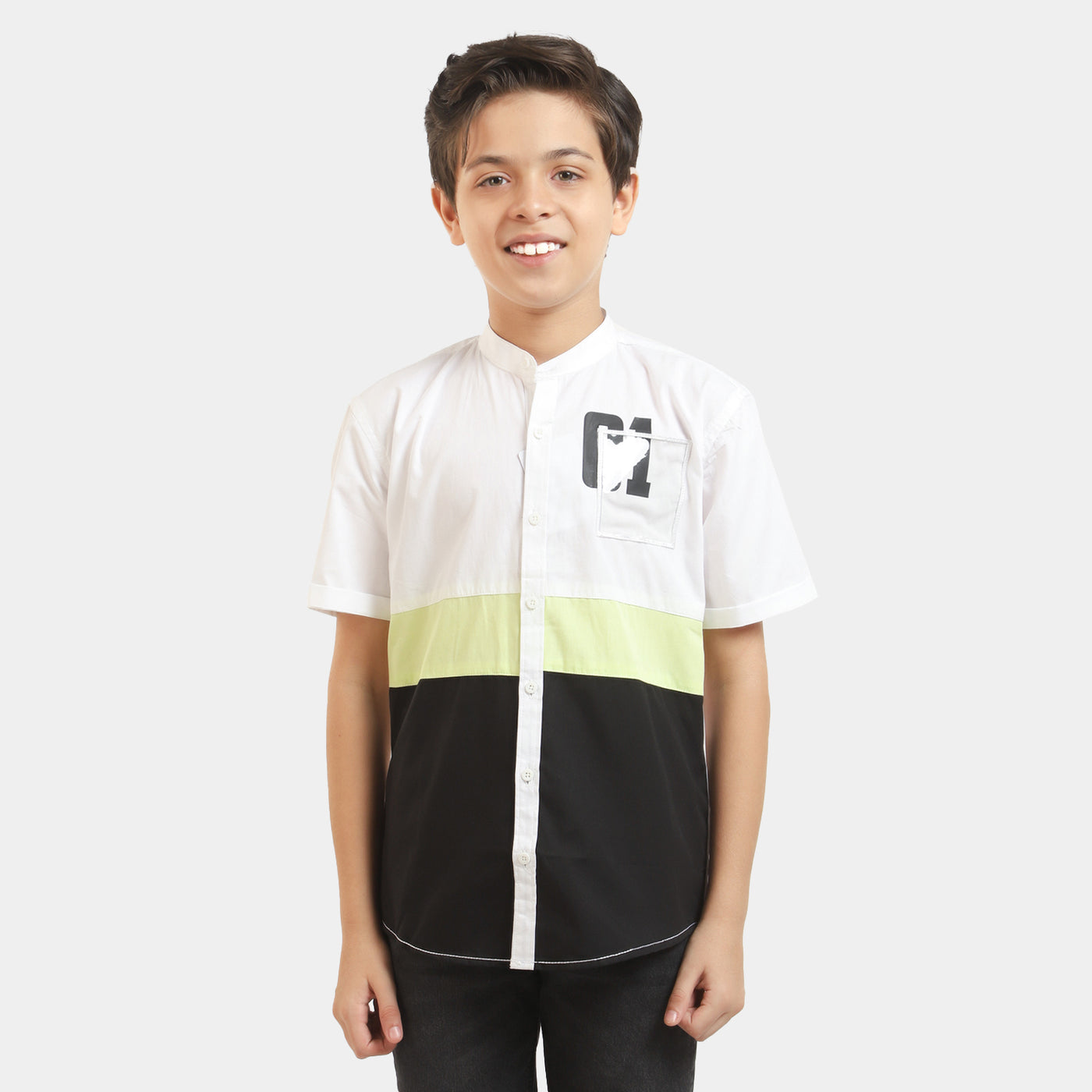 Boys Cotton Casual Shirt Number 1 - White