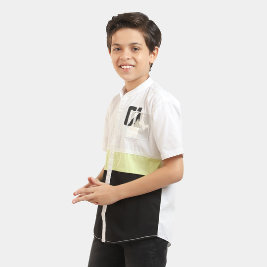 Boys Cotton Casual Shirt Number 1 - White