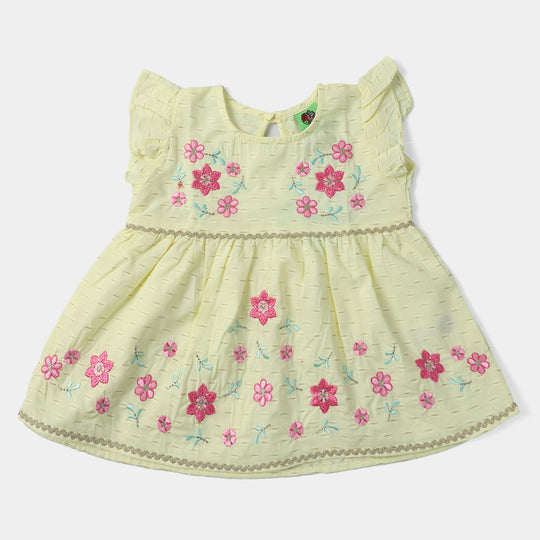 Infant Girls Jacquard 2Pcs Suit Poppy Love-Soda Yellow