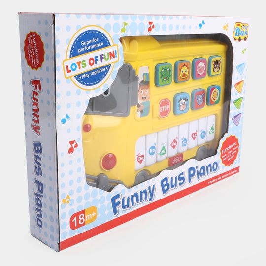 Funny Bus Learning Piano With Light & Music For Kids