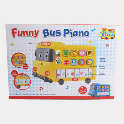 Funny Bus Learning Piano With Light & Music For Kids