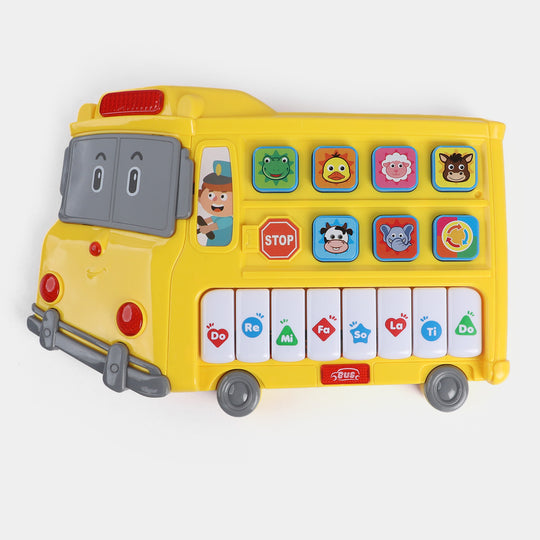 Funny Bus Learning Piano With Light & Music For Kids