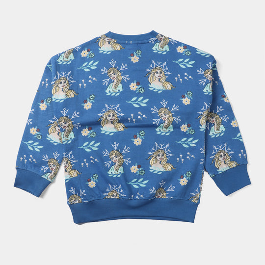 Girls Fleece Sweatshirt Character-Blue