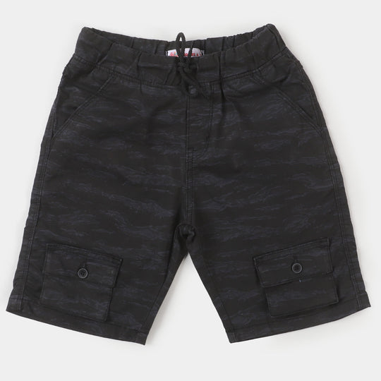 Boys Short Cotton CAMU - BLACK