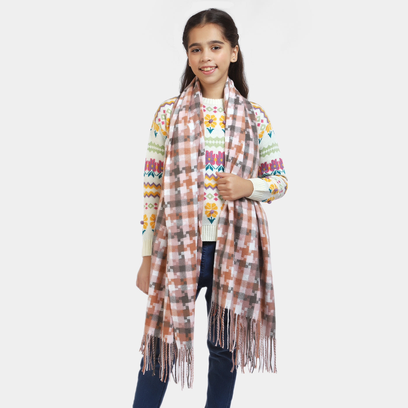 Girls Woolen Scarf Shawl Wrap