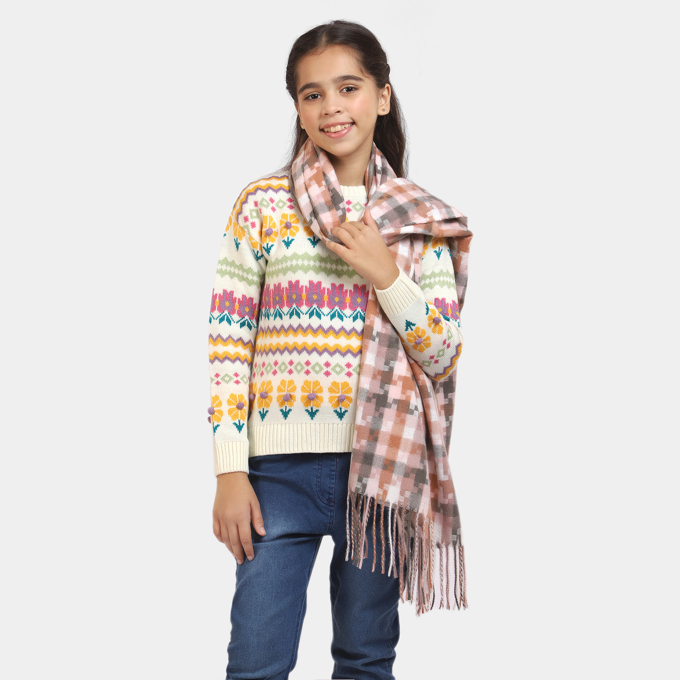 Girls Woolen Scarf Shawl Wrap