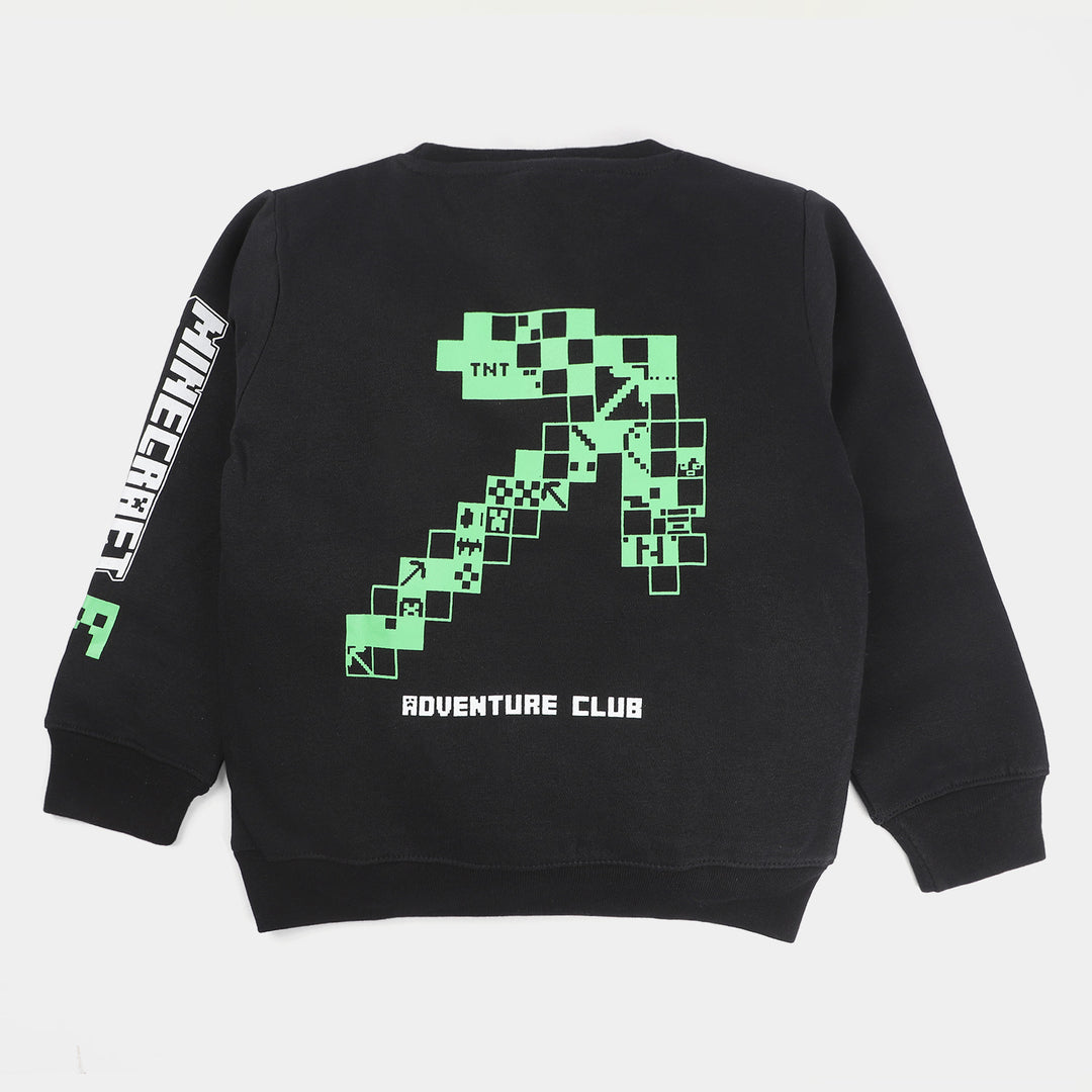 Boys Fleece SweatShirt Minecraft-BLACK