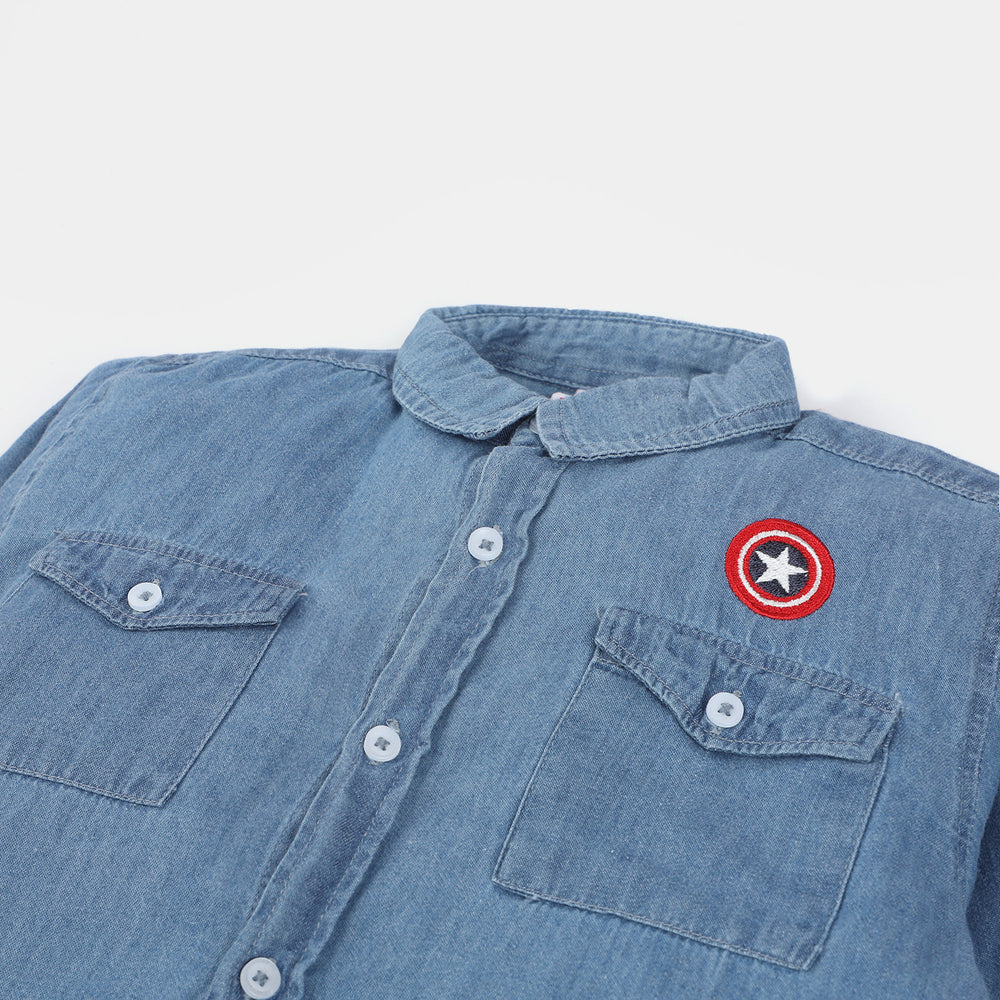 Boys Denim Shirt - Light Blue