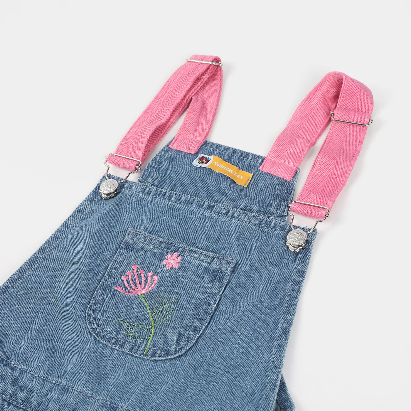 Girls Denim OverAll Rabbit-Mid Blue