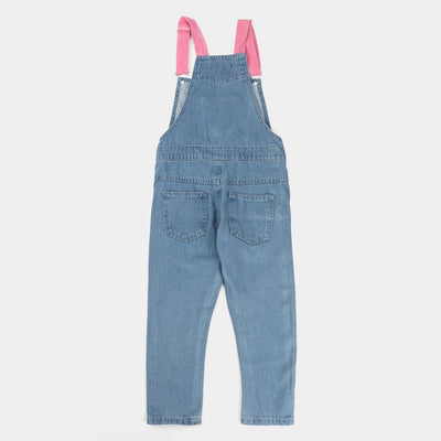 Girls Denim OverAll Rabbit-Mid Blue