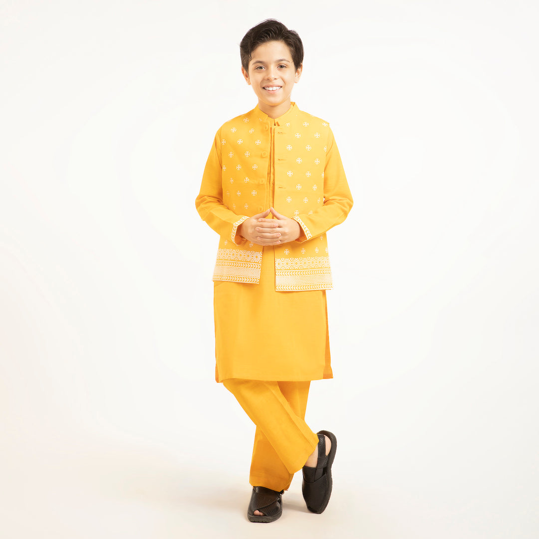 Boys Cotton 3PCs Suit - Citrus