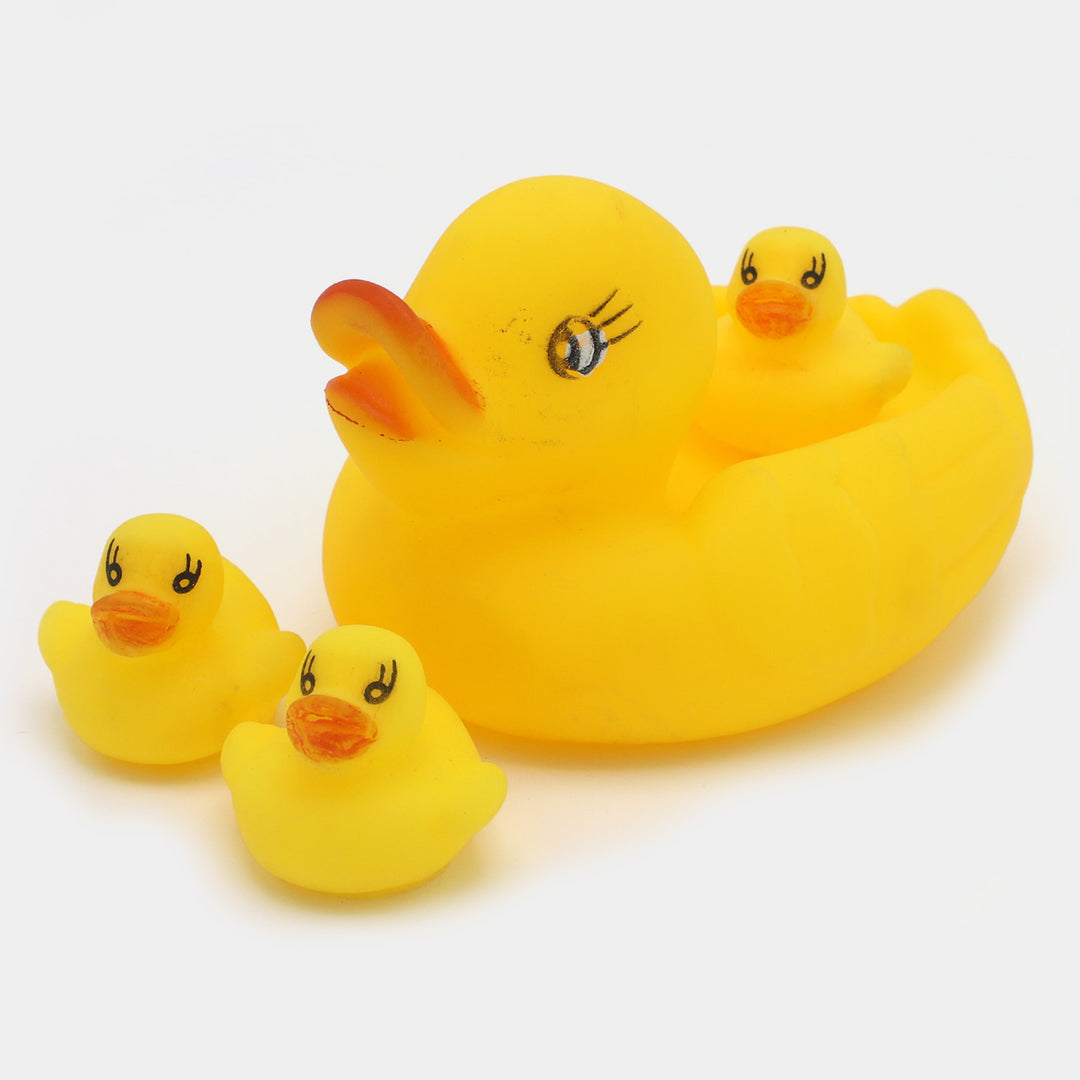 Rubber Soft Duck Bath Toys With Sound | 4PCs