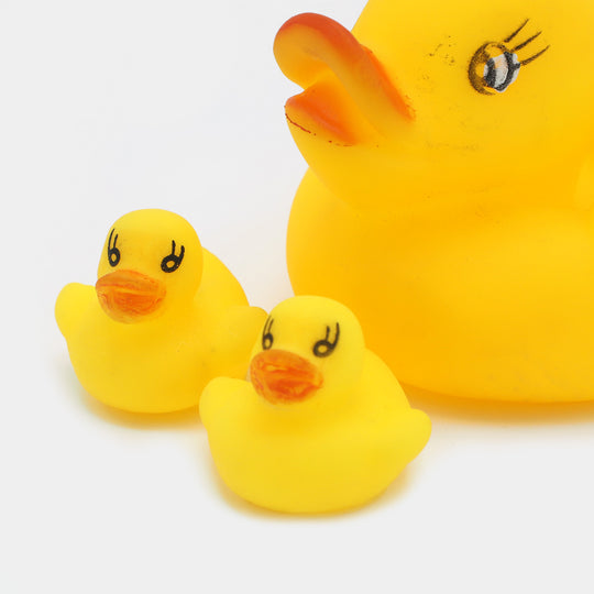 Rubber Soft Duck Bath Toys With Sound | 4PCs