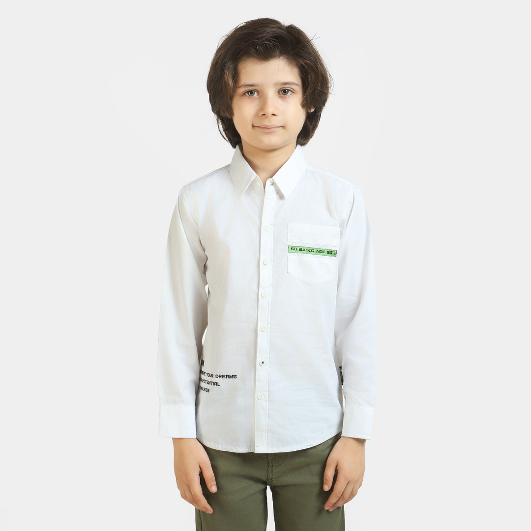 Boys Cotton Casual Shirt NOW  - White