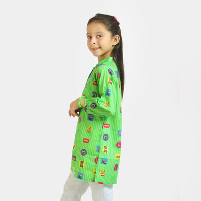Girls Independence Kurti Jeevay Jeevay Pakistan - Green