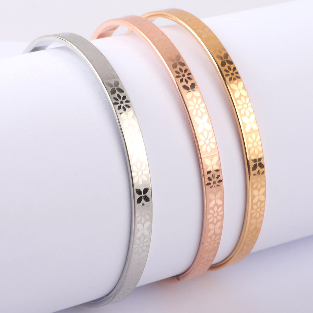 Fashion Titanium Steel Teens Bangles-3PCs