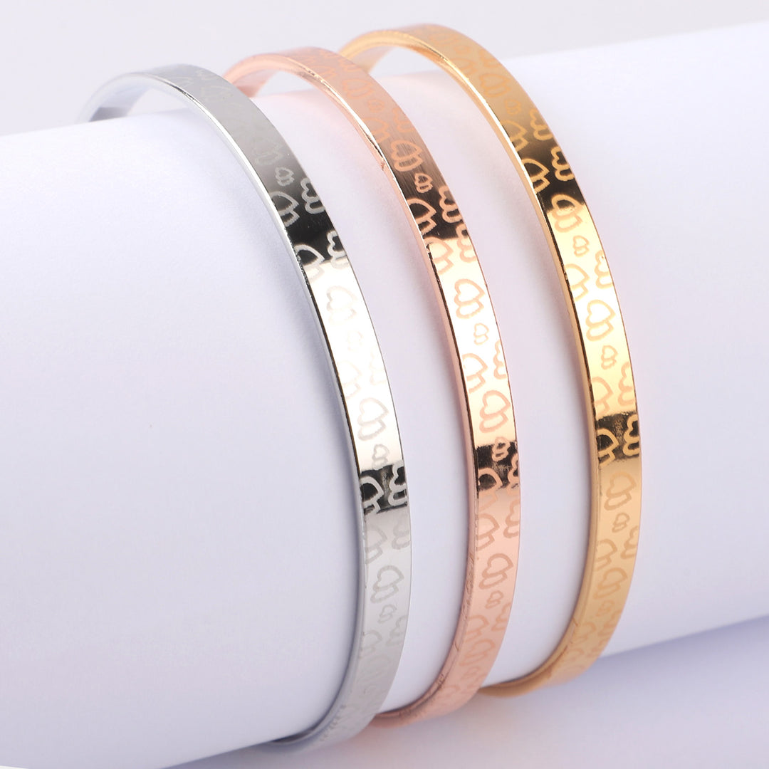 Fashion Titanium Steel Teens Bangles-3PCs