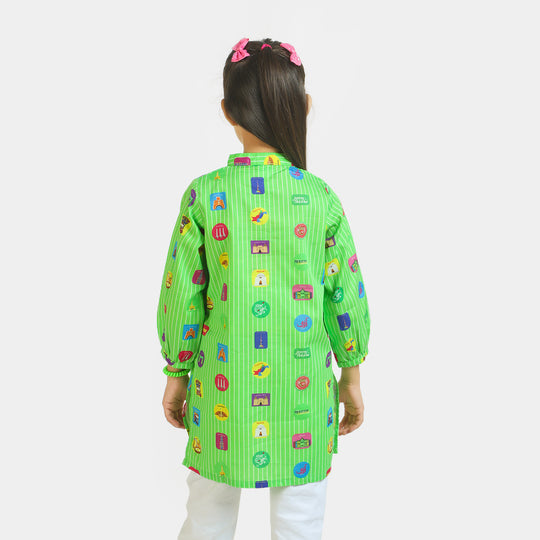 Girls Independence Kurti Jeevay Jeevay Pakistan - Green