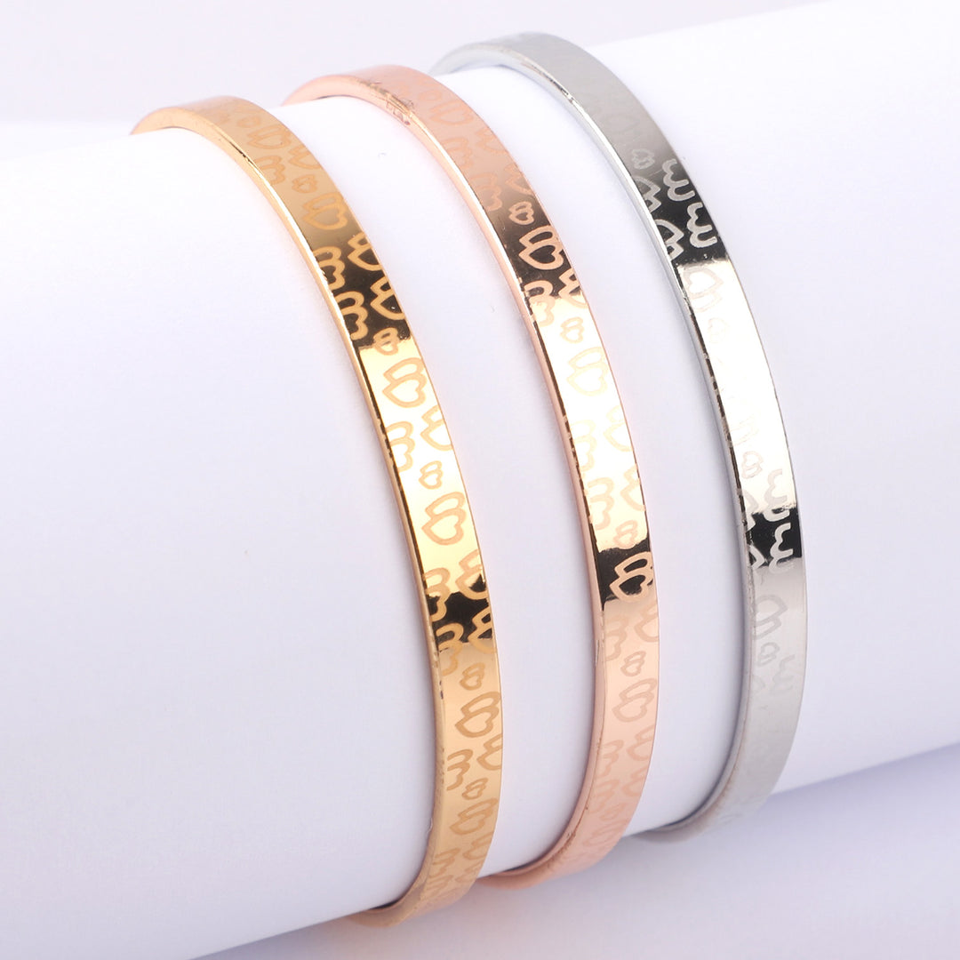 Fashion Titanium Steel Teens Bangles-3PCs