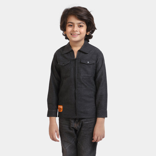 Boys Corduroy Casual Shirt Born to Skate-GREY